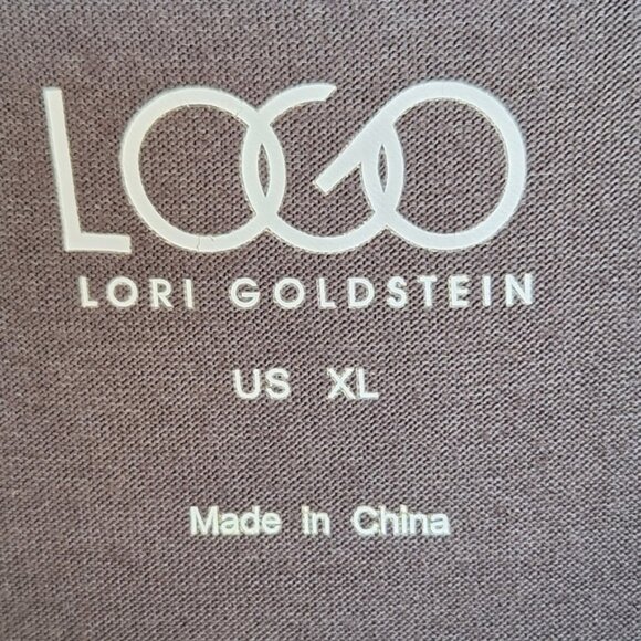 LOGO by Lori Goldstein Dress Knee Length Lace Hem Black SzXL Knit Flawless - Picture 3 of 10